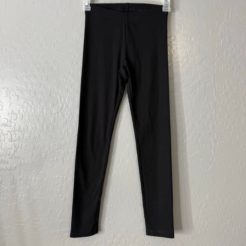 Old Navy Ribbed Knit Leggings for Girls, Black, L10/12